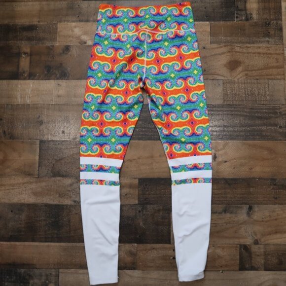 Heiress Equine by Fallon Taylor Womans XL Tie Dye Leggings Athletic Gym - Picture 6 of 6